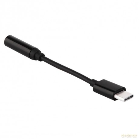 Adapter przejściówka z USB Typ C na gniazdo audio 3.5 mini jack czarny