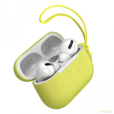 Baseus Let''s go AirPods Pro Case silikonowe etui na słuchawki AirPods Pro + mini smycz żółte
