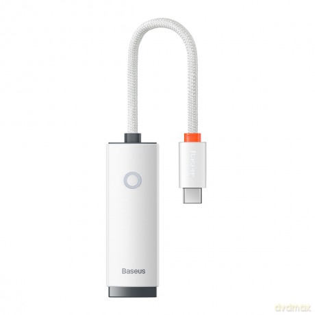 Baseus Lite Series zewnętrzna karta sieciowa USB Typ C - RJ-45 (100Mbps) biały (WKQX000202)