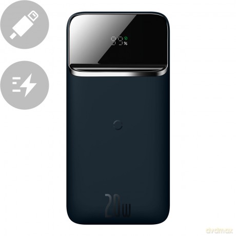 Baseus Magnetic powerbank 10000mAh 20W Overseas Edition granatowy + kabel USB - USB Typ C (PPCX010201)