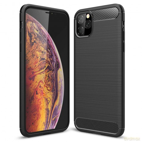 Carbon Case elastyczne etui pokrowiec iPhone 11 Pro Max czarny