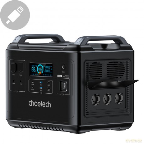 Choetech przenośna stacja zasilania LiFePO4 1997Wh 2000W powerbank czarny (BS006 Super Mini)
