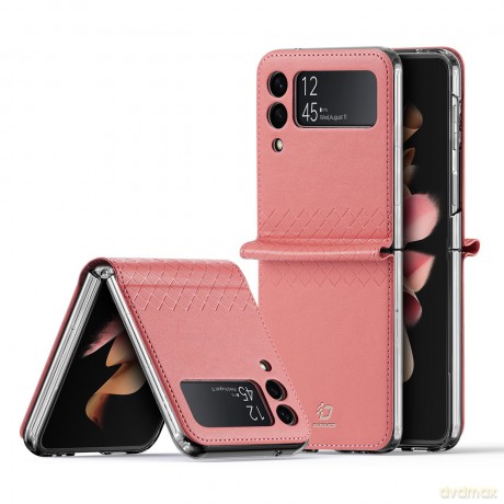 Dux Ducis Bril etui Samsung Galaxy Z Flip 3 pokrowiec z ekologicznej skóry różowe