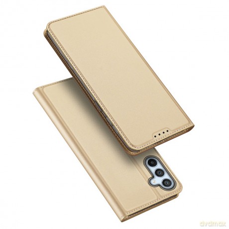 Dux Ducis Skin Pro etui do Samsung Galaxy A54 5G pokrowiec z klapką portfel na kartę podstawka złote