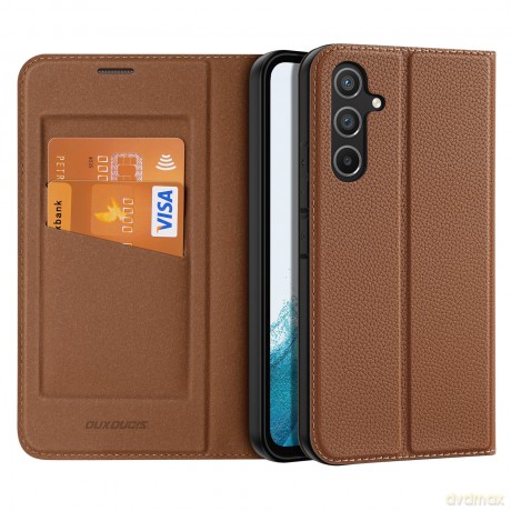 Dux Ducis Skin X2 etui do Samsung Galaxy A54 5G pokrowiec z klapką portfel podstawka brązowe