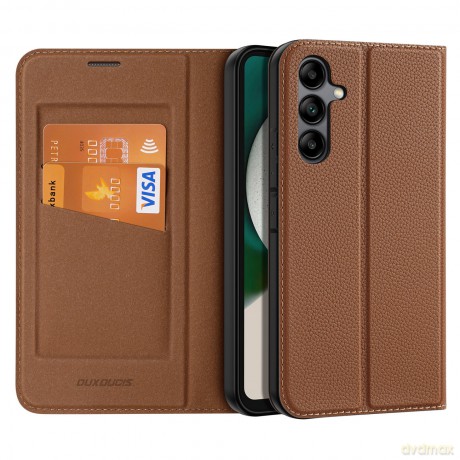 Dux Ducis Skin X2 etui Samsung Galaxy A34 5G pokrowiec z klapką portfel podstawka brązowe