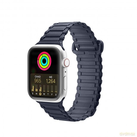 Dux Ducis Strap (Armor Version) pasek Apple Watch Ultra, SE, 8, 7, 6, 5, 4, 3, 2, 1 (49, 45, 44, 42 mm) silikonowa magnetyczna opaska bransoleta niebieski