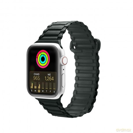Dux Ducis Strap (Armor Version) pasek Apple Watch Ultra, SE, 8, 7, 6, 5, 4, 3, 2, 1 (49, 45, 44, 42 mm) silikonowa magnetyczna opaska bransoleta zielony