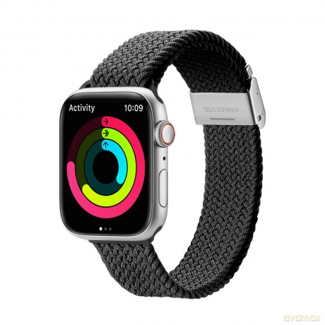 Dux Ducis Strap (Mixture II Version) pasek Apple Watch SE, 8, 7, 6, 5, 4, 3, 2, 1 (41, 40, 38 mm) pleciona opaska bransoleta czarny