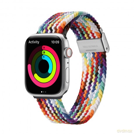 Dux Ducis Strap (Mixture II Version) pasek Apple Watch SE, 8, 7, 6, 5, 4, 3, 2, 1 (41, 40, 38 mm) pleciona opaska bransoleta tęczowy