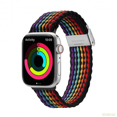 Dux Ducis Strap (Mixture II Version) pasek Apple Watch Ultra, SE, 8, 7, 6, 5, 4, 3, 2, 1 (49, 45, 44, 42 mm) pleciona opaska bransoleta dark stripes