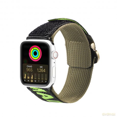 Dux Ducis Strap (Outdoor Version) pasek Apple Watch Ultra, SE, 8, 7, 6, 5, 4, 3, 2, 1 (49, 45, 44, 42 mm) nylonowa opaska bransoleta czarno-zielony