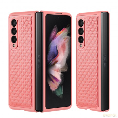 Dux Ducis Venice skórzane etui do Samsung Galaxy Z Fold 3 pokrowiec z naturalnej skóry czerwony