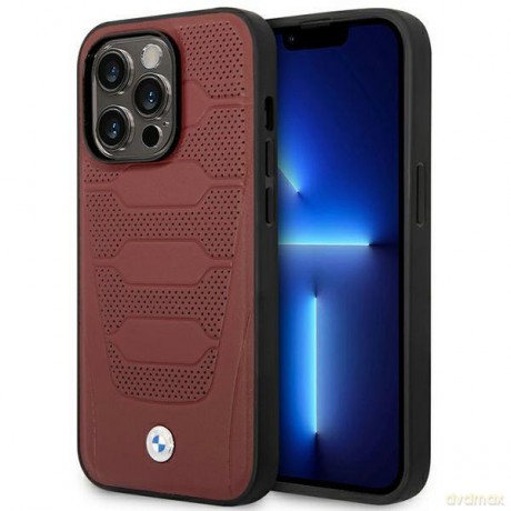 Etui BMW BMHMP14L22RPSR iPhone 14 Pro 6,1" burgundowy/burgundy Leather Seats Pattern MagSafe