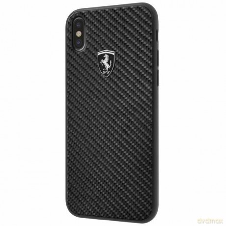 Ferrari Hardcase FEHCAHCPXBK iPhone X/Xs black/czarny Carbon Heritage
