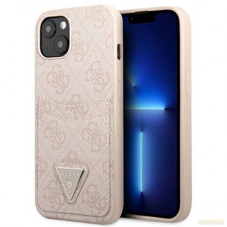 Guess GUHCP13MP4TPP iPhone 13 6,1" różowy/pink hardcase 4G Triangle Logo Cardslot