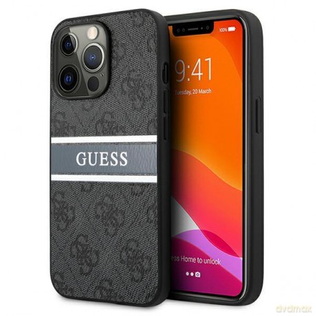 Guess GUHCP13X4GDGR iPhone 13 Pro Max 6,7" szary/grey hardcase 4G Stripe