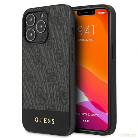 Guess GUHCP13XG4GLGR iPhone 13 Pro Max 6,7" szary/grey hardcase 4G Stripe Collection