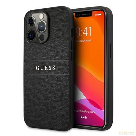 Guess GUHCP13XPSASBBK iPhone 13 Pro Max czarny/black Saffiano Strap
