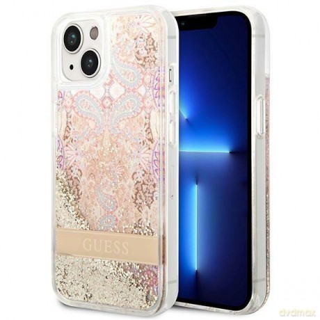 Guess GUHCP14MLFLSD iPhone 14 Plus 6,7" złoty/gold hardcase Paisley Liquid Glitter