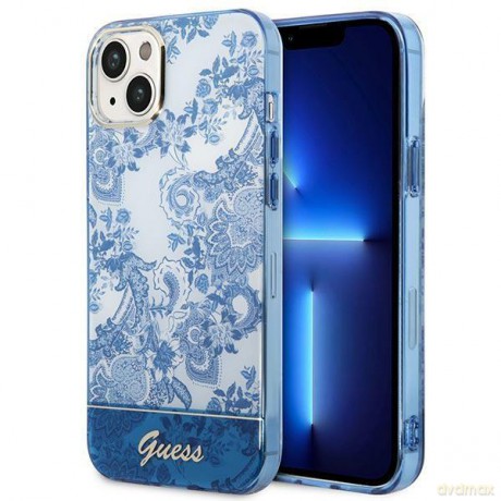Guess GUHCP14SHGPLHB iPhone 14 6,1" niebieski/blue hardcase Porcelain Collection