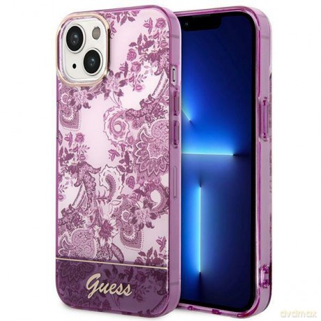 Guess GUHCP14SHGPLHF iPhone 14 6,1" fuksja/fuschia hardcase Porcelain Collection