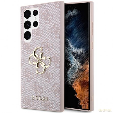 Guess GUHCS23L4GMGPI S23 Ultra S918 różowy/pink hardcase 4G Big Metal Logo