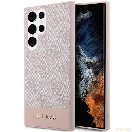 Guess GUHCS23LG4GLPI S23 Ultra S918 różowy/pink hard case 4G Stripe Collection