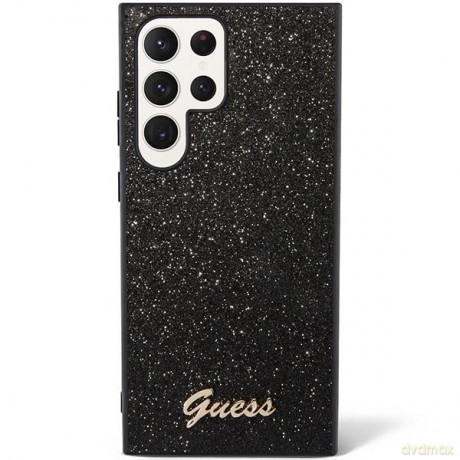 Guess GUHCS23LHGGSHK S23 Ultra S918 czarny/black hard case Glitter Script