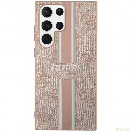 Guess GUHCS23LP4RPSP S23 Ultra S918 różowy/pink hardcase 4G Printed Stripe