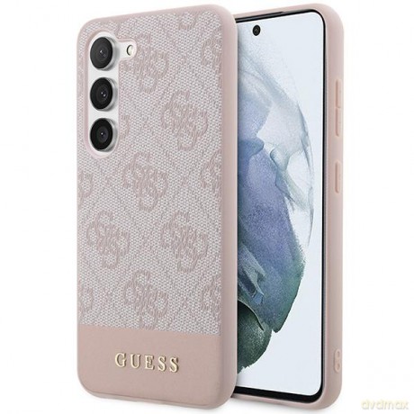 Guess GUHCS23MG4GLPI S23+ S916 różowy/pink hard case 4G Stripe Collection