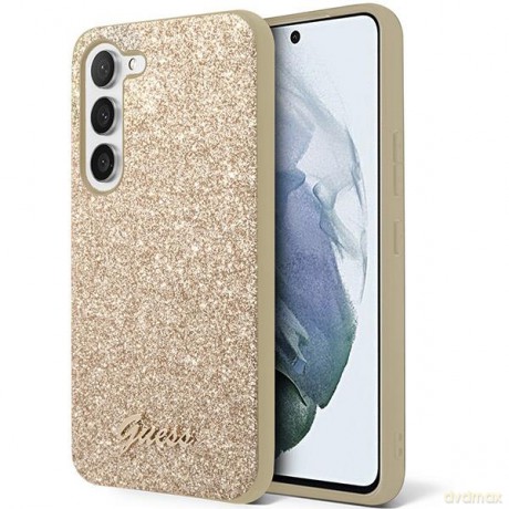 Guess GUHCS23MHGGSHD S23+ S916 złoty/gold hard case Glitter Script