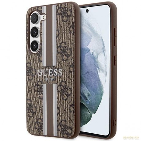 Guess GUHCS23MP4RPSW S23+ S916 brązowy/brown hardcase 4G Printed Stripe
