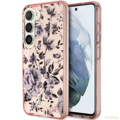 Guess GUHCS23SHCFWSP S23 S911 różowy/pink hardcase Flower Collection