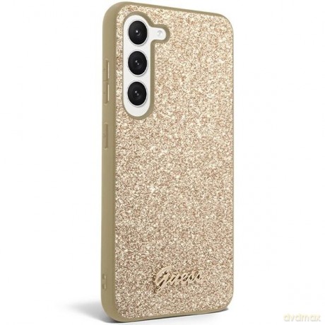 Guess GUHCS23SHGGSHD S23 S911 złoty/gold hard case Glitter Script