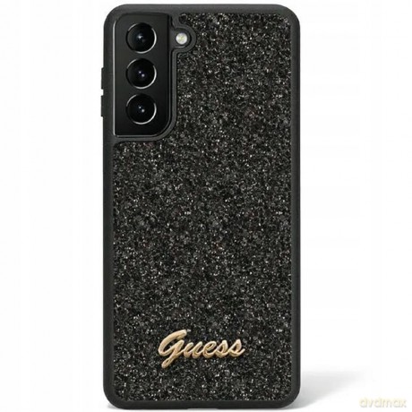 Guess GUHCS23SHGGSHK S23 S911 czarny/black hard case Glitter Script