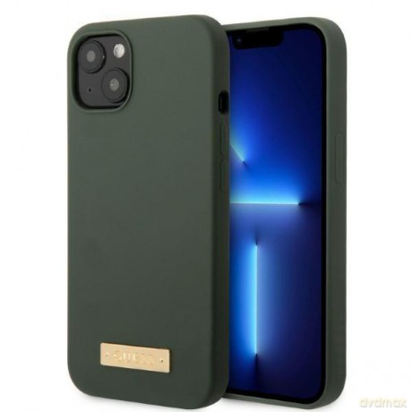 Guess GUHMP13MSBPLA iPhone 13 6,1" zielony/khaki hard case Silicone Logo Plate MagSafe