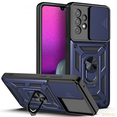 Hybrid Armor Camshield etui Samsung Galaxy A53 5G pancerny pokrowiec z osłoną na aparat niebieskie