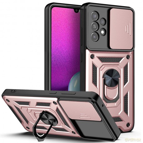 Hybrid Armor Camshield etui Samsung Galaxy A53 5G pancerny pokrowiec z osłoną na aparat różowe