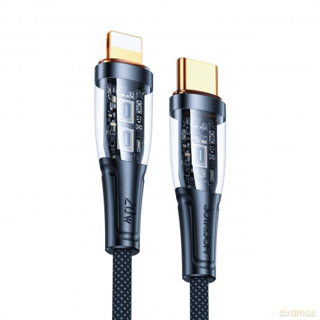 Joyroom kabel szybko ładujący z inteligentnym wyłącznikiem USB-C - Lightning 20W 1.2m czarny (S-CL020A3)