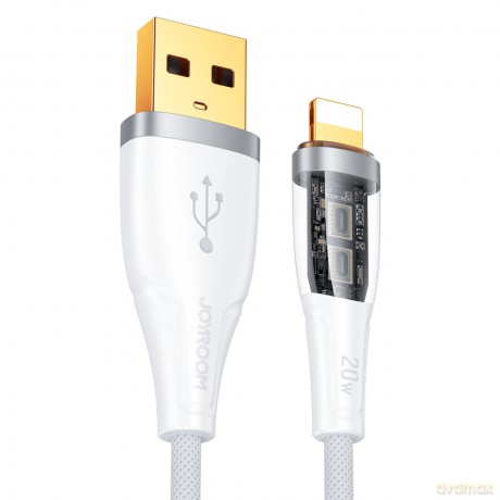 Joyroom kabel z szybkim ładowaniem z inteligentnym wyłącznikiem USB-A - Lightning 2.4A 1.2m biały (S-UL012A3)