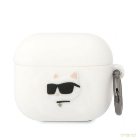 Karl Lagerfeld KLA3RUNCHH AirPods 3 cover biały/white Silicone Choupette Head 3D