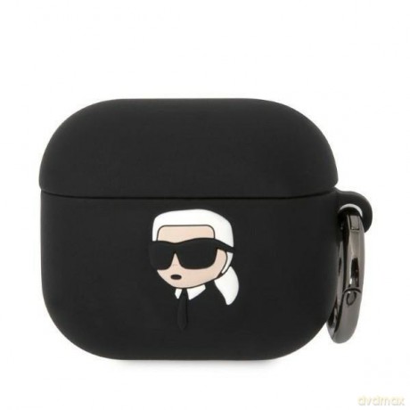 Karl Lagerfeld KLA3RUNIKK AirPods 3 cover czarny/black Silicone Karl Head 3D