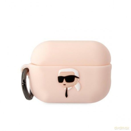 Karl Lagerfeld KLAP2RUNIKP AirPods Pro 2 cover różowy/pink Silicone Karl Head 3D