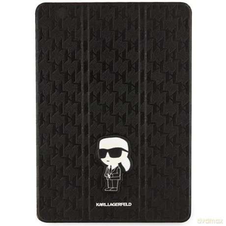 Karl Lagerfeld KLFC10SAKHPKK iPad 10.2" Folio Magnet Allover Cover czarny/black Saffiano Monogram Ikonik
