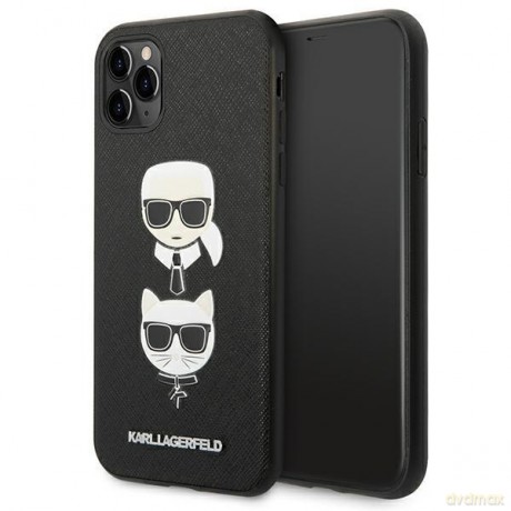 Karl Lagerfeld KLHCN58SAKICKCBK iPhone 11 Pro 5,8" czarny/black hardcase Saffiano Karl&Choupette Head