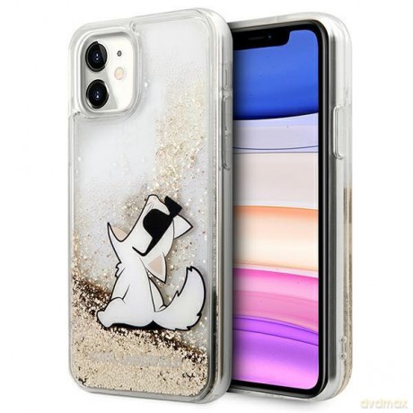 Karl Lagerfeld KLHCN61GCFD iPhone 11 6,1" złoty/gold hardcase Liquid Glitter Choupette Fun