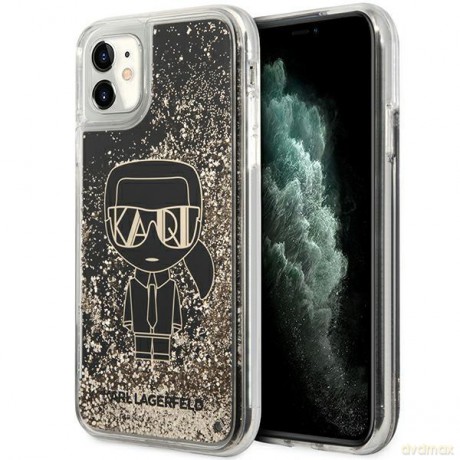 Karl Lagerfeld KLHCN61LGGKBK iPhone 11/ XR czarny/black hardcase Liquid Glitter Gatsby