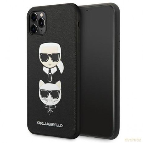 Karl Lagerfeld KLHCN65SAKICKCBK iPhone 11 Pro Max 6,5" czarny/black hardcase Saffiano Karl&Choupette Head