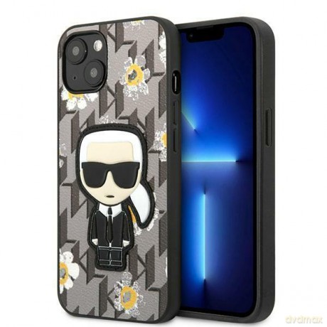 Karl Lagerfeld KLHCP13MPMNFIK1 iPhone 13 6,1" szary/grey Flower Ikonik Karl